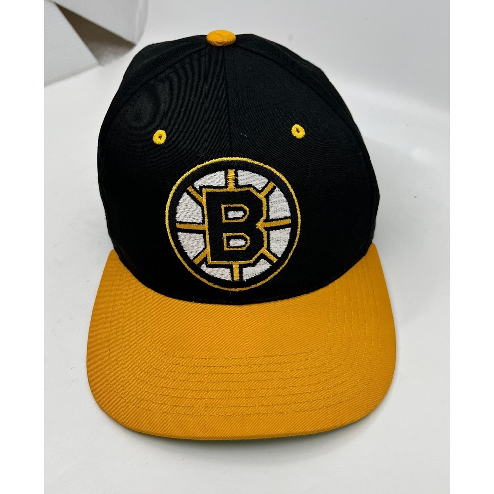 Boston Bruins Sports Specialties NHL Snapback Hat Black Yellow Vintage Style